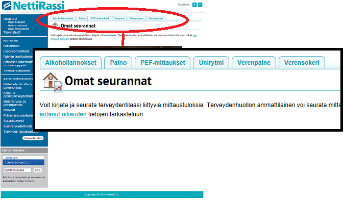 Voit kysyä valitusta kyselystä ruksaamalla sen ja lähettämällä viestin terveydenhuollon ammattilaiselle. 2.