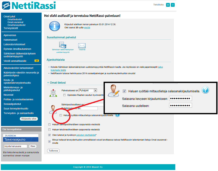 1.5. Lisää sähköpostisi ja puhelinnumerosi. 1.6. Lisää salasana jos haluat lisätä mittaustietojasi helposti.