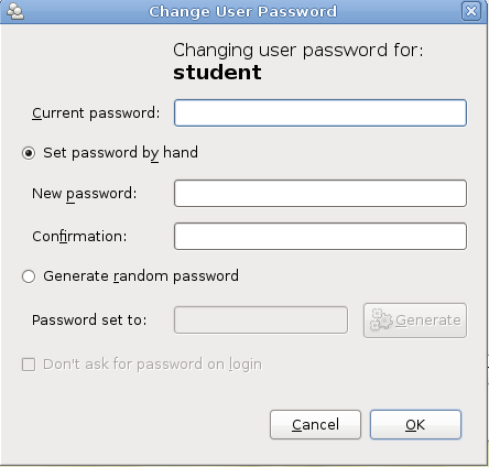 DBTechNet / M. Laiho sivu 4 Käyttäjä voi vaihtaa salasanansa Terminal-istunnossa Linux-komennolla passwd.