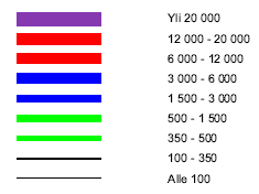 26 Kuva 10 Liikennemäärät Loviisan ja Lapinjärven vilkkaimmilla tieosuuksilla (Tiehallinto 2007) Valtatie 7:ää (E18) ollaan kehittämässä välillä Koskenkylä-Loviisa-Kotka ja tien rakentaminen