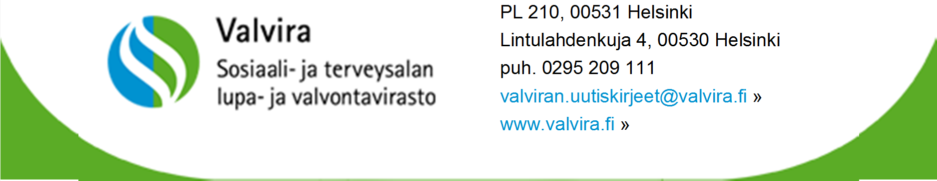 sosiaalineuvos Hanna Ahosen blogikirjoituksesta Ennakoiva valvonta on entistäkin tärkeämpi valvonnan muoto Valvojan vinkkelissä» PL 210, 00531 Helsinki Lintulahdenkuja 4, 00530 Helsinki puh.