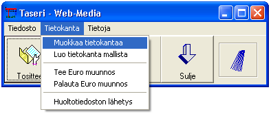 Anna tietokannalle nimi. Suositus on, ettei nimessä ole ä, ö, å kirjaimia tai muita erikoismerkkejä. Nimi kannattaa pitää lyhyehkönä.