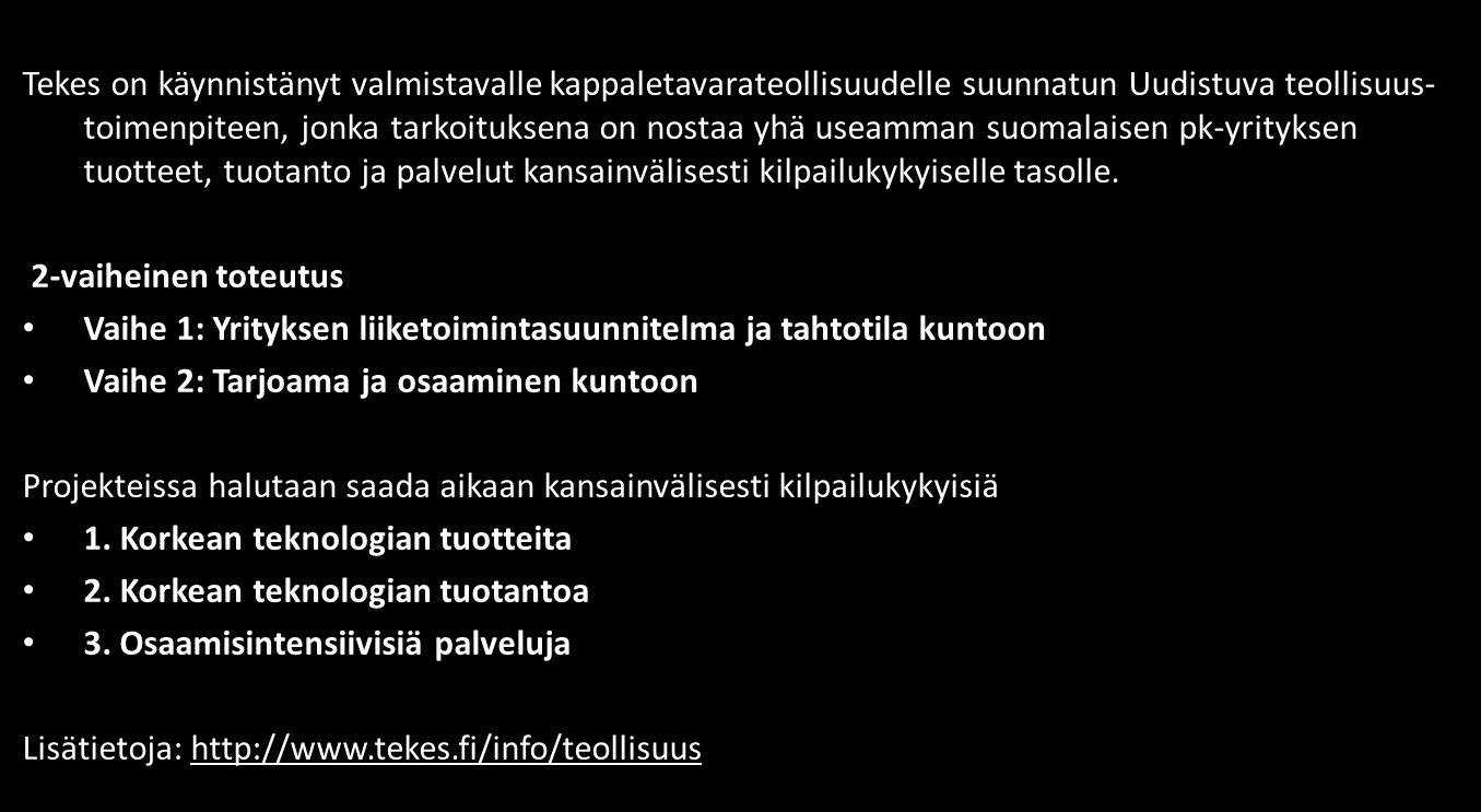 Uudistuva teollisuus - Asiakasarvoa korkean