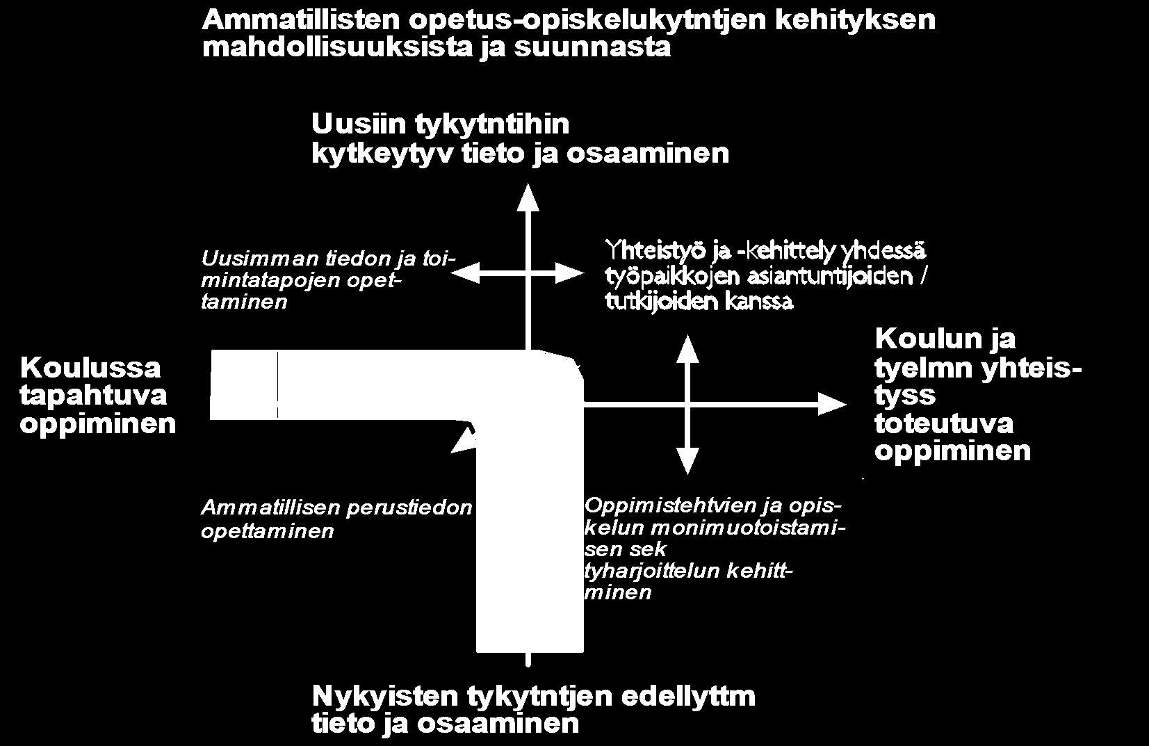 asiantuntijoiden kanssa Koulun ja työelämän yhteistyössä tapahtuva oppiminen Oppimisen ja opiskelun