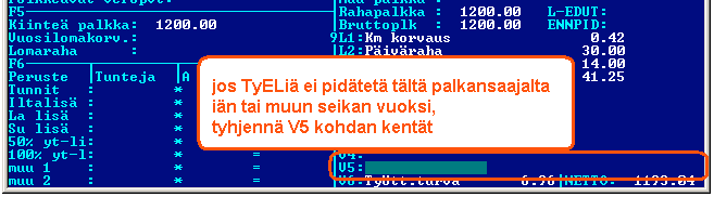 Esimerkkejä TyEL laskennasta Perustilanne, jossa TT-TyEL pidätetään : jos TyELiä ei