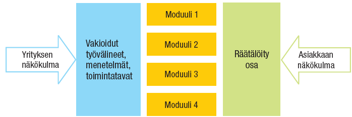 Palvelun moduulit ja räätälöinti Lähde: Tekes