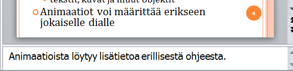 PowerPoint 2010 s. 7/23 Dioja voi siirtää haluttuun järjestykseen hiirellä dian kuvakkeesta vetämällä.