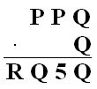 Kenguru 2010, Benjamin, ratkaisut sivu 5 / 9 5 pistettä 15. Kertolaskussa kirjaimet P, Q ja R tarkoittavat kukin eri numeroa. Kuinka paljon on P + Q + R?