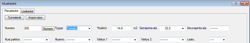 Osoita kulmapisteet naksauttamalla jokaista nurkkaa hiiren vasemmalla napilla ja paina tämän jälkeen kaksi kertaa V. Alueen/tilan kiertosuunnalla ei ole merkitystä.