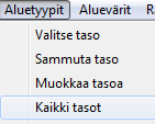 Vektorikuvien käsittelyn erikoistoiminnot Neliöidyn alueen kopiointi: vektorikuva Toimi samalla tavalla kuin rasterikuvassa, ennen alueen kopiointia sammuta ylimääräiset tasot seuraavasti: - Valitse