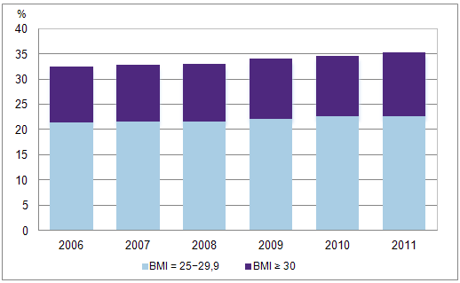 Ylipainoiset ja lihavat synnyttäjät 2011, % Satakunta Etelä-Savo Pohjois-Karjala Etelä-Pohjanmaa Kainuu Länsi-Pohja Kanta-Häme Kymenlaakso Keski-Suomi Lappi Vaasa Pohjois-Savo