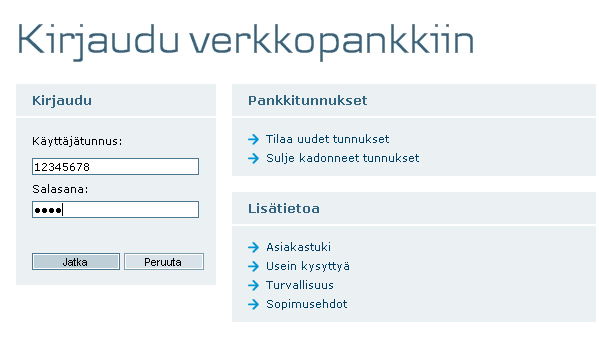 1. Kirjautuminen ja asiointiroolin vaihto Kirjautuminen Business Onlineen kirjaudutaan sisään Internetissä osoitteessa: www.danskebank.