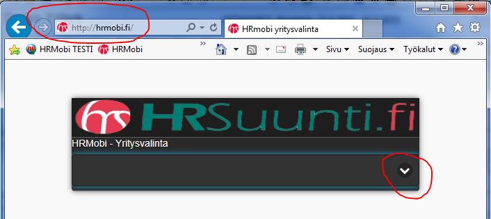 fi HRMobista on oma erillinen käyttöohje, tässä kuvattu vain extravuorojen varaamiseen liittyvät asiat. HRMobi yritysvalinta alasvetolistalta löytyy HRMobia käyttävät yritykset.