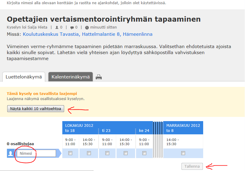 5 Lisävinkkejä: Vaihtoehtona on myös jakaa linkki Facebookissa linkin alla olevasta F Jaa -kohdasta. Voit lähettää linkin esim. yksityisviestinä tai jakaa ryhmässä.