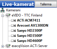 exacqvision videovalvontaohjelmisto Loppukäyttäjän pikaohje 7.2.2011 1 Johdanto exacqvision Client -ohjelmassa on kolme toimintatilaa: Live, Haku ja Asetukset.