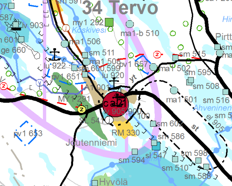 FCG Suunnittelu ja tekniikka Oy Osallistumis- ja arviointisuunntelma 2 ( 5 ) 2 Suunnittelun lähtökohdat Kirkonkylän alueella on ohjeellinen osayleiskaava.