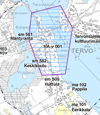 FCG Suunnittelu ja tekniikka Oy Osallistumis- ja arviointisuunntelma 3 ( 5 ) Kuva 3: Maakuntakaavan Kulttuuriympäristökohteet Yleiskaava Alueella on voimassa kunnanvaltuusto hyväksymä