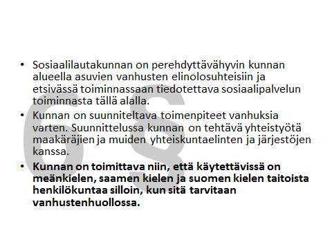 1.3 Vähemmistö- ja etujärjestötyö 1.3.1 Asiantuntijaorganisaatio Ruotsinsuomalaisten asema kansallisena vähemmistönä on vahvistunut vuoden 2013 aikana ja antaa koko Ruotsinsuomalaisten Keskusliiton