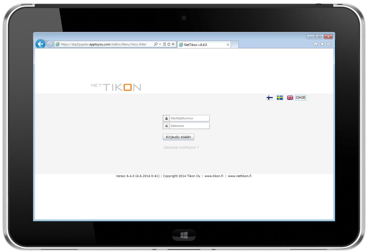 Marraskuu 2014 4 (9) 3 Tablet-laitteet Tikon Web-sovellusten vaatima Microsoft Silverlight -selainlaajennus toimii uusimmissa tablet-laitteissa, joihin on asennettu