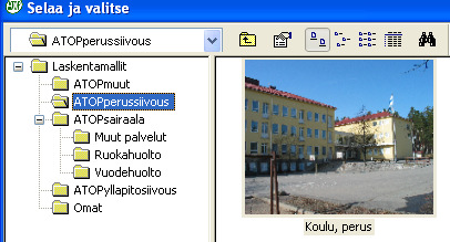 Aikaisemmin lasketulta projektilta saadaan tilanumerot sekä neliötiedot siirrettyä uudelle laskennalle.