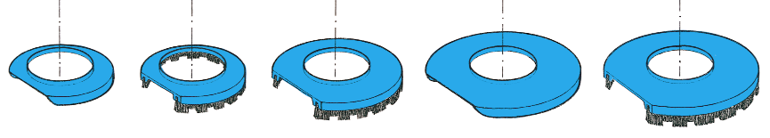 Imuohjain 125 mm ilman harjaa Imuohjain 125 mm harjalla Imuohjain 150 mm harjalla Imuohjain 180 mm ilman harjaa Imuohjain 180 mm harjalla Karhennus fiberlaikalla Polyuretaaninen imuohjain Ilmavirta