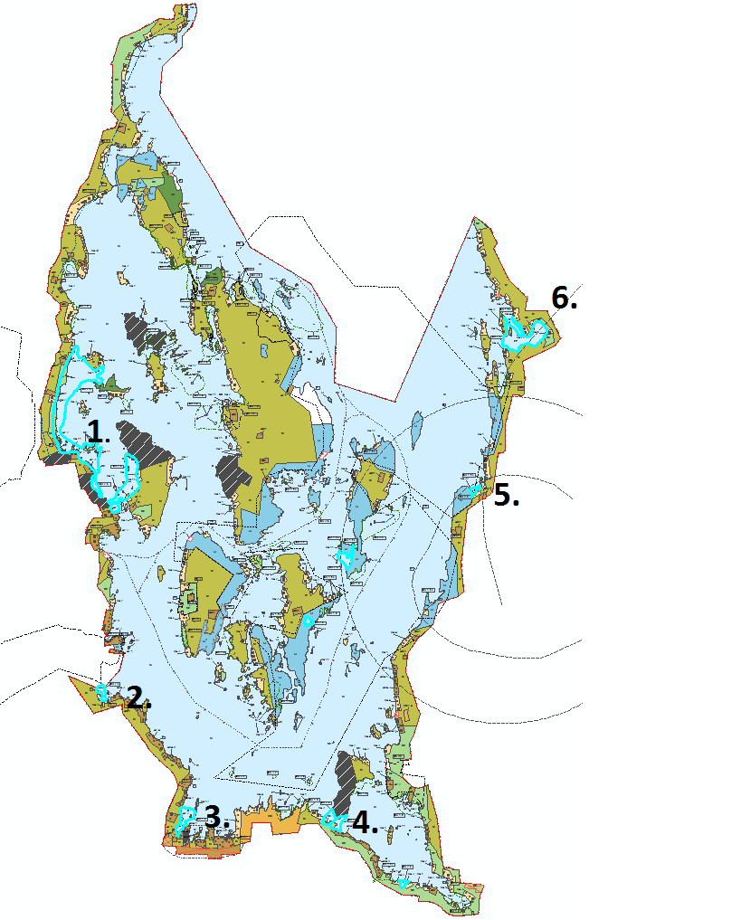 Raportti 3 (10) Kuva 1. Jääsjärven rantayleiskaava-alue ja kartoitetut luhta-alueet (1-6). 1.2 Maastotyöt Maastotyöt suoritettiin 9-10.5.