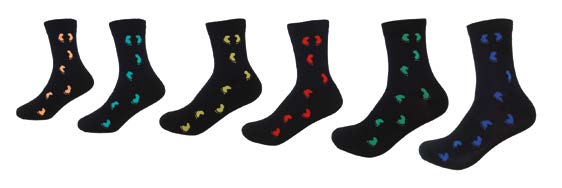 Askel-sukan koon mukaan vaihtuva kuvioinnin väri helpottaa pyykkihuoltoa kotona, kun sukat eivät enää sekoitu perheenjäsenten kesken.
