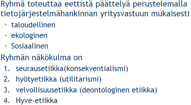 Ei hankita Perustelu eettisestä