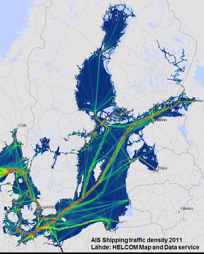 Tavoitetaso perustuu öljykuljetuksiin ja laivaliikenteeseen.