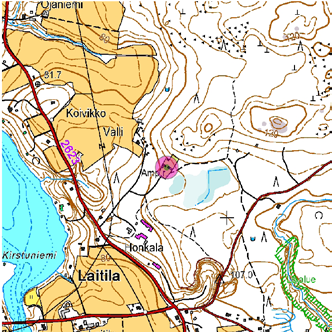 Reserviupseerikerho ry, Hämeenkyrön Reservinaliupseerit ry Pinta-ala (ha) 1,4 Voimassa toistaiseksi, tarkistushakemus 2020