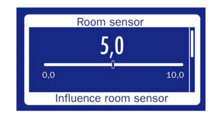 Huonelämpötila Tee näin: 1. Valitse lämmitys-valikon patterilämmitys. 2. Valitse huoneanturi säätääksesi huonelämpötilaa. Vaihteluväli on 10 30 C.