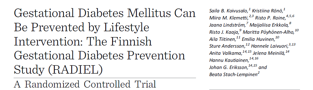 249 raskaana olevaa korkean diabetesriskin omaavaa tutkittavaa.