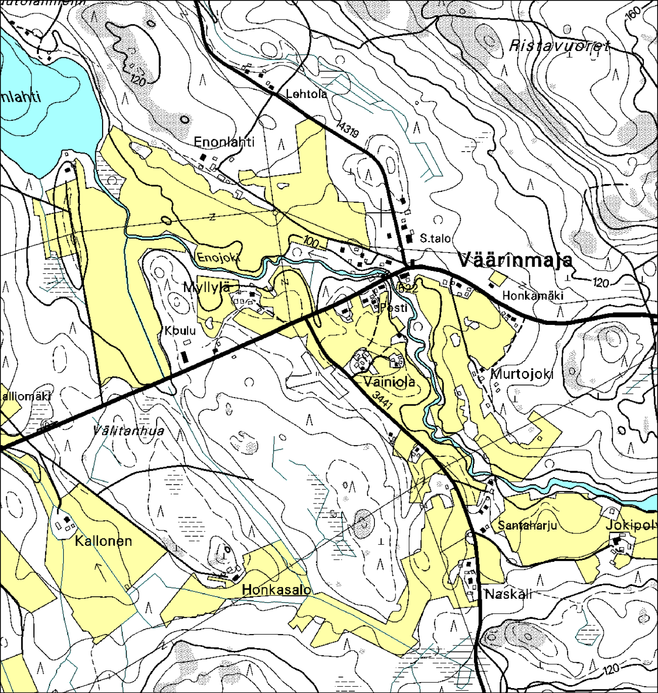 Myllylän niska Autokorjaamonkoski Enojoki