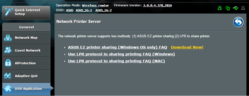 HUOMAUTUS: Tulostuspalvelintoiminto on tuettu Windows XP -, Windows Vista - ja Windows 7 -käyttöjärjestelmissä. EZ-tulostimen jakamistilan asettaminen: 1.