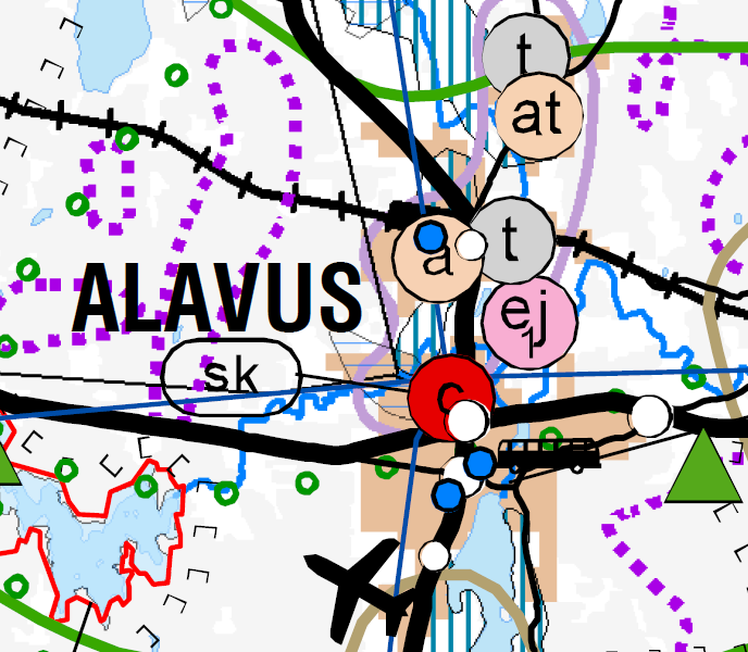 Vuokratalot. Kuva 2: Ilmakuva alueesta ja kiinteistöjaotus 3.