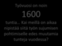 Mistä löytää yhteistä aikaa kehittämiselle? Parasta on jos kehittämistä tehdään työn lomassa koko ajan.