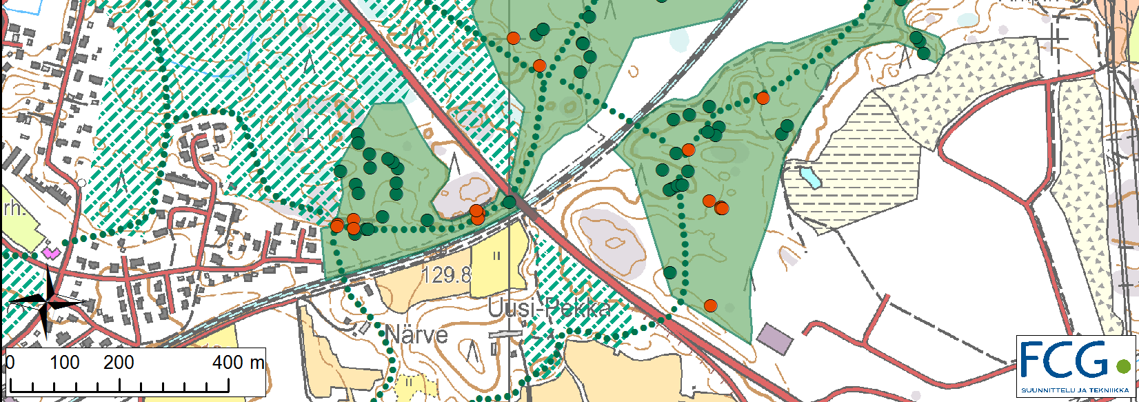 FCG SUUNNITTELU JA TEKNIIKKA OY Loppuraportti 6 (17) 9.2 Radanvarren metsät Inventointiajankohta Alueelta on tietoja liito-oravan esiintymisestä jo liki 20 vuoden ajalta.