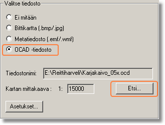 b)...ja sitten Rataeditorin asetuksista välilehti Karttatiedosto c).