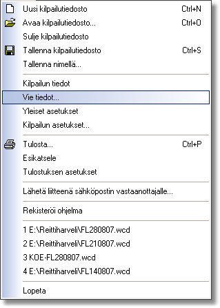 13... ja valitse XML.. Ratavalintaikkuna avautuu.