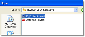b)...ja sitten kartan asetuksista kentästä Mikä karttatiedosto valinta Käytä karttatiedostoa tässä näkymässä ja