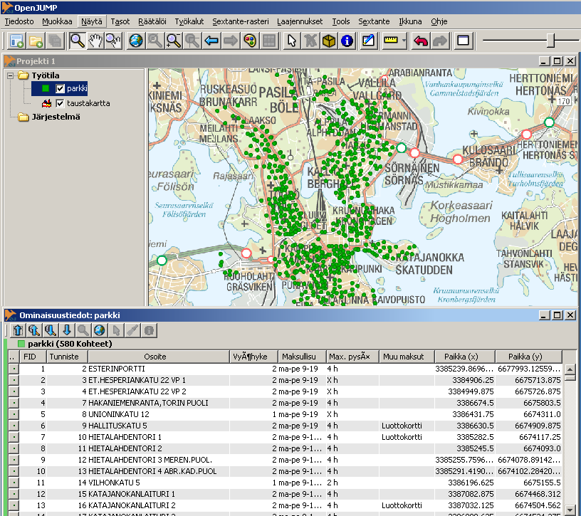 Muunnosvaihtoehto 2: Excelin X- ja Y-sarakkeista paikkatietoformaattiin Spatialite-gui:lla Valmisteleva toimenpide: Muutetaan tiedoston nimi
