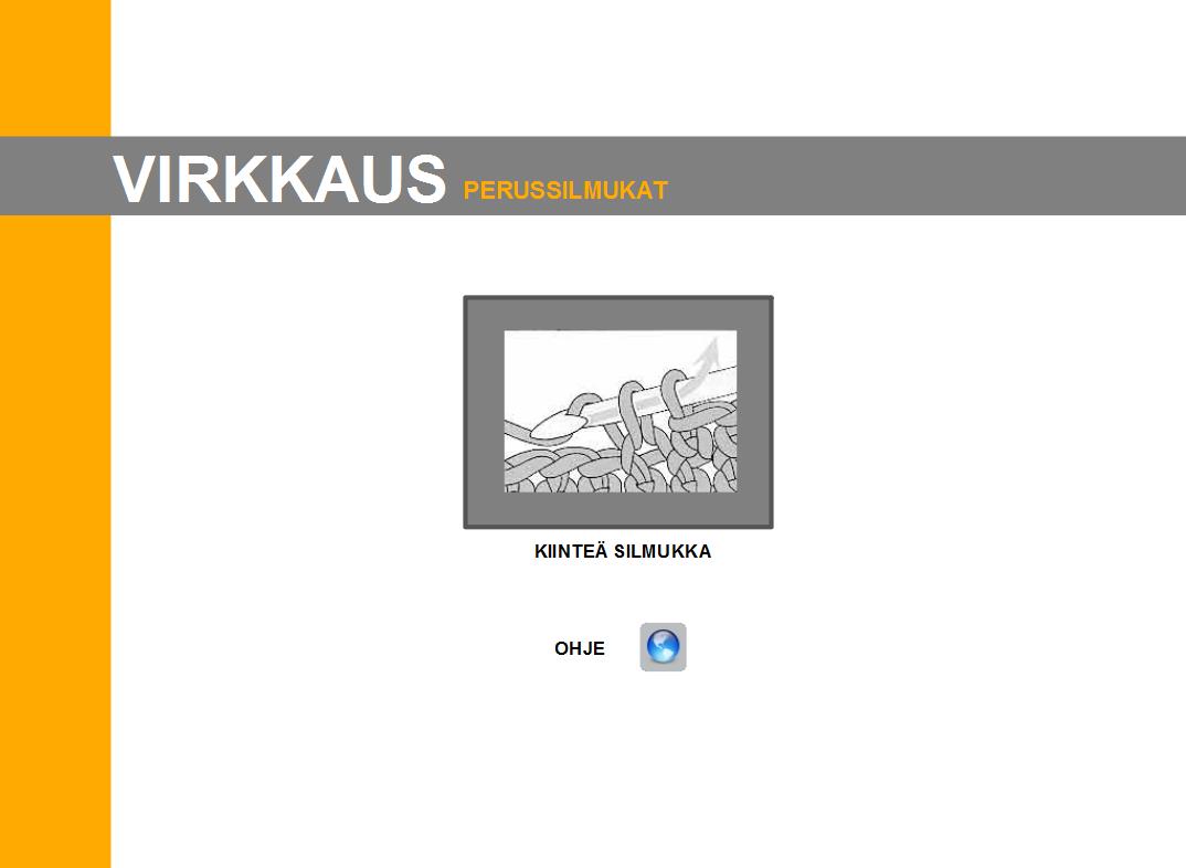 Poistetaan kuvat, linkit, ja tekstit pääotsikkoa lukuun ottamatta. Lisätään otsikon jälkeen teksti PERUSSILMUKAT.