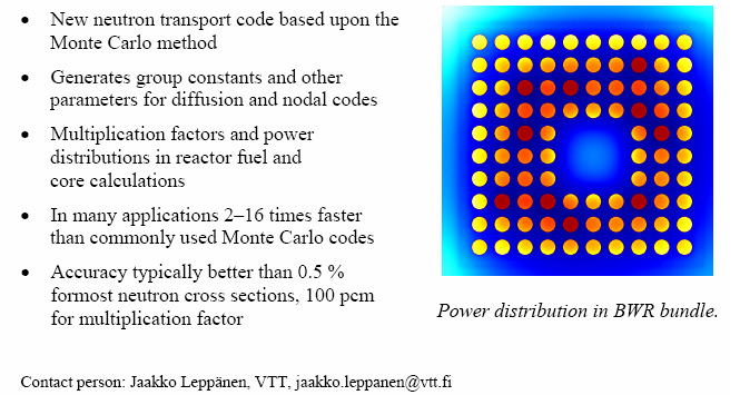 Reactor physics analysis PSG