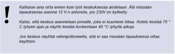 Säätökeskus Aurinkokeräimen ohjaus tapahtuu mikroprosessoriohjatulla säätökeskuksella, joka on asennettu käyttöyksikköön. Keskus ohjaa sekä tyhjiöaurinkokeräimiä että tasoaurinkokeräimiä.