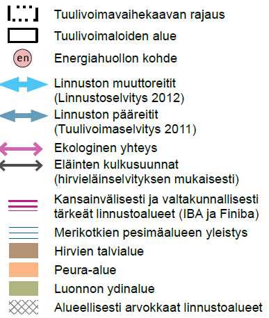 alueluokittelut. Suunnittelualueen likimääräinen sijainti osoitettu sinisellä. Kuva 7.