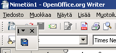 (5) Edellä lisätyn MultiSave-paketin käyttöönottamiseksi OpenOffice on käynnistettävä uudelleen. Sammuta OpenOffice toimenpiteellä Tiedosto -> Lopeta ja sammuta myös OpenOfficen pikakäynnistys.