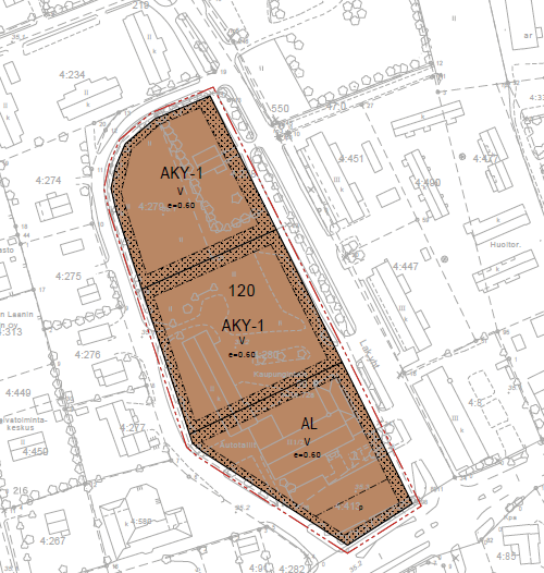 5. Kauhavan keskustaajama, korttelin 120 asemakaavan muutos,