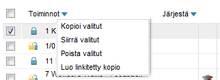 Näytä kansiot Näytä kansiot otsikon alla näkyvät kaikki kansiot, joihin sinulla on käyttöoikeus. Kunkin kansion perässä näkyy sulkeissa sen kansion sisältämien kyselyiden määrä.