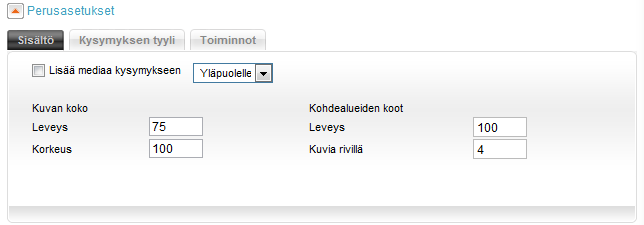 Kirjoita ohjetekstit vasempaan ja oikeaan