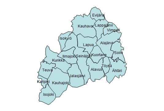 132 14 ETELÄ-POHJANMAA Etelä-Pohjanmaan sairaanhoitopiiriin kuuluu 20 suomenkielistä kuntaa, joissa 31.12.2009 oli asukkaita 198 447.
